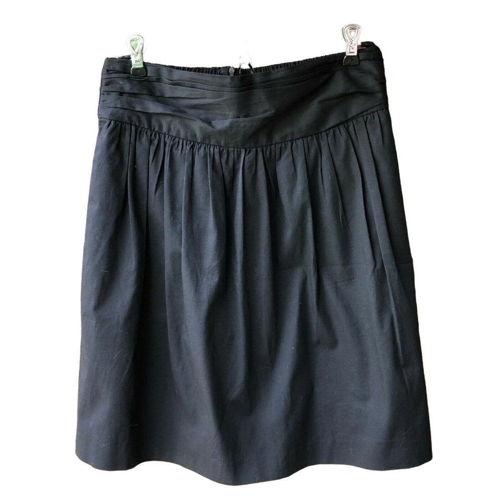 Jade by Melody Tam Full A-Line Skirt Knee-Length Black Cotton Lined Sz. M